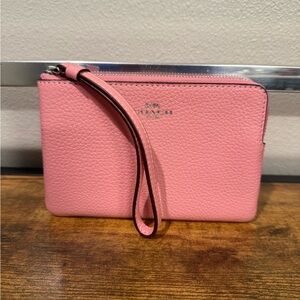 Coach Blush Pink Leather Wristlet